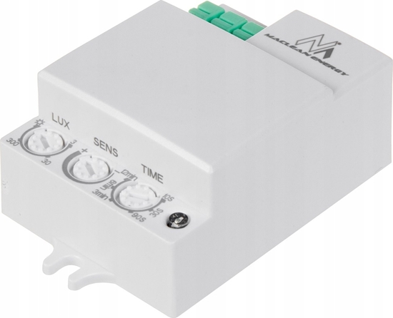 Изображение Maclean Czujnik ruchu Maclean MCE316, mikrofalowy, zasig 8m, max. obcienie 1200W, IP20, 5.8 GHz