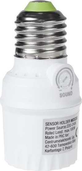 Изображение Maclean Oprawa arówki E27 Maclean MCE232 z czujnikiem dzwiku max 100W zakres 30dB - 90dB