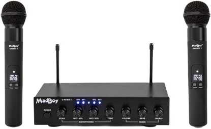 Attēls no MadBoy U-Remix 3 wireless karaoke microphone pair with mixer