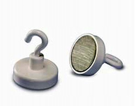 Picture of magnetoplan Hakenmagnet, wei?, Durchmesser: 47 mm Magnethaken zur Befestigung von Gegenst?nden an der Wand (52647)