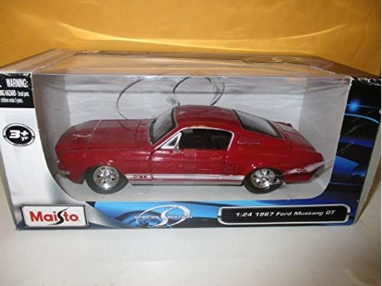 Picture of Maisto Maisto Ford Mustang GT 1967: wierny model samochodu 1:24, z otwieranymi drzwiami i mask, gotowy model, czerwony (531260)