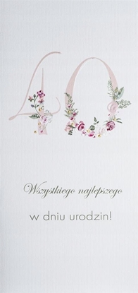 Attēls no MAK Karnet Urodziny 40 DL U17 - Kwiaty