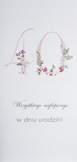 Picture of MAK Karnet Urodziny 40 DL U17 - Kwiaty