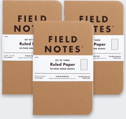 Attēls no Make Notes Notes Field Notes Original Kraft Linie 3 Pack