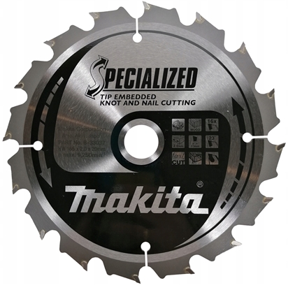 Изображение Makita MAKITA CIRCULAR SAW 165x20x16z SPECIALIZED WOOD (WITH NAILS AND KNOTS)