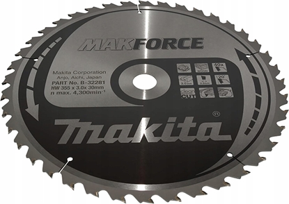 Изображение Makita MAKITA PIA TARCZOWA  355x30x40z MAKFORCE DREWNO