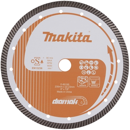 Изображение Makita MAKITA TARCZA DIAMENTOWA 230x22,23mm SEGMENT (SUCHO/MOKRO) BETON, KAMIE