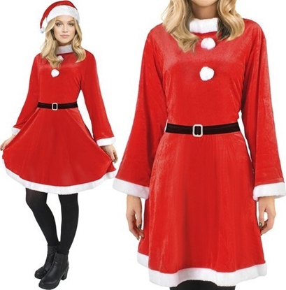 Picture of Malatec Kostium Pani Mikoajowa nieynka Sukienka, czapka, pasek, Strój