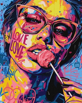 Attēls no Malowanie po numerac - Dziewczyna z cukierkiem