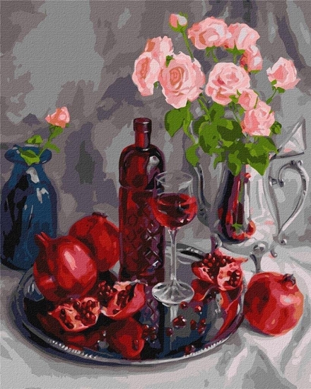 Picture of Malowanie po numerach - "Granatowa" martwa natura