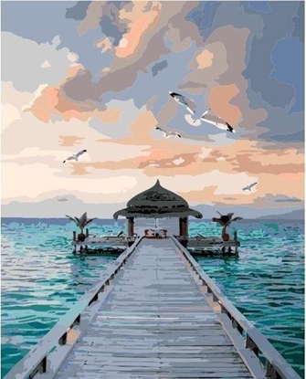 Picture of Malowanie po numerach - 40x50cm Pomost nad morzem