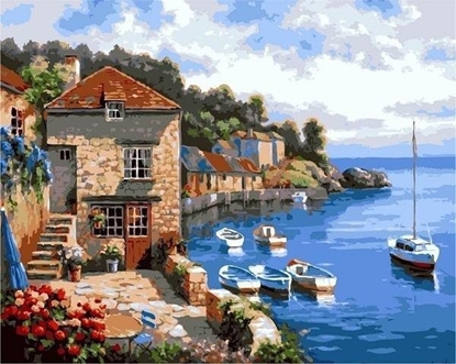 Picture of Malowanie po numerach - 40x50cm Taras nad morzem