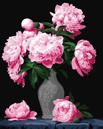 Picture of Malowanie po numerach - Bukiet piwonii 40x50cm