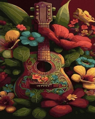 Picture of Malowanie po numerach - Gitara w ogrodzie 40x50cm