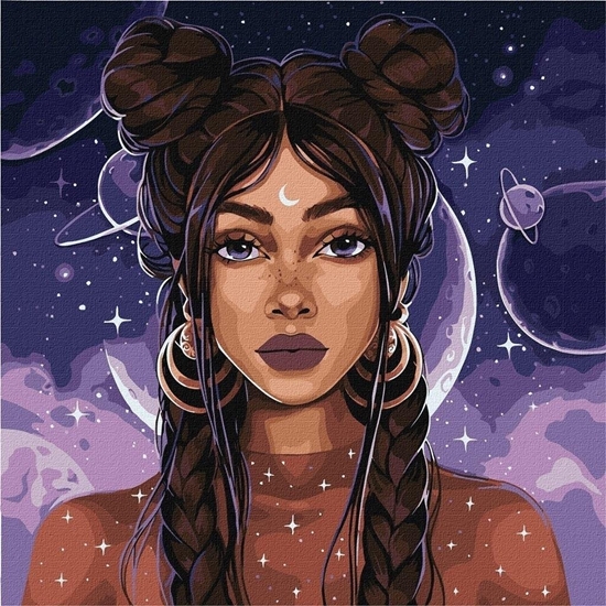 Picture of Malowanie po numerach - Kosmiczna dziewczyna