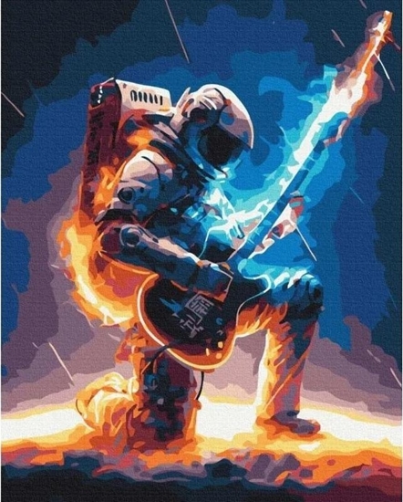 Picture of Malowanie po numerach - Kosmiczny muzyk 40x50cm