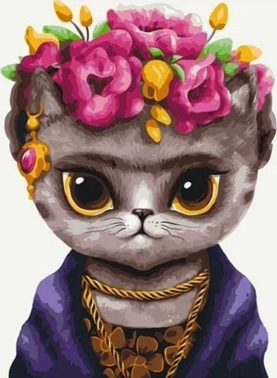 Picture of Malowanie po numerach - Kotka Fryda 40x50cm