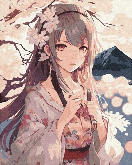 Picture of Malowanie po numerach - Kwiaty Sakura 40x50cm