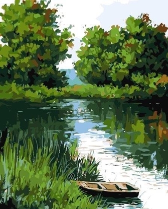 Picture of Malowanie po numerach - ód na rzece 40x50cm