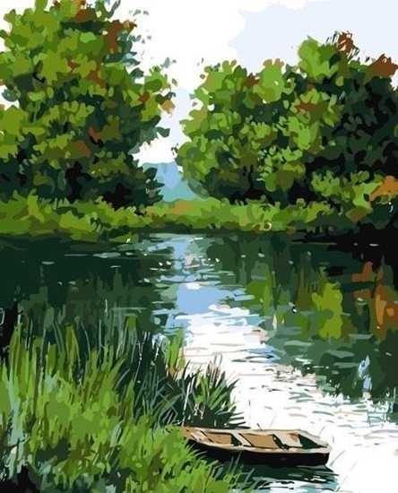 Picture of Malowanie po numerach - ód na rzece 40x50cm
