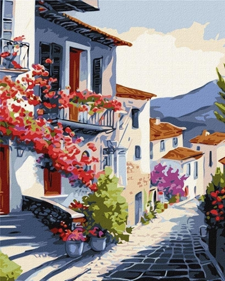 Изображение Malowanie po numerach - Miasteczko 40x50cm