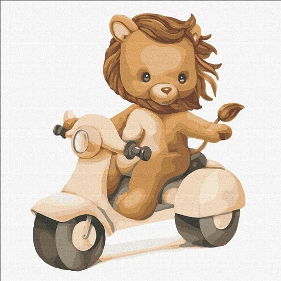 Picture of Malowanie po numerach - Motocyklista 30x30cm