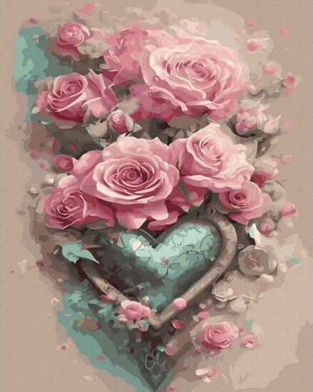 Picture of Malowanie po numerach - Patek kwiatu 40x50cm