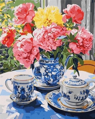 Изображение Malowanie po numerach - Podwieczorek na werandzie