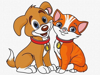 Изображение Malowanie po numerach - Przyjaciele 30x40cm