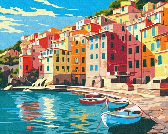 Изображение Malowanie po numerach - Soneczne miasto 40x50cm