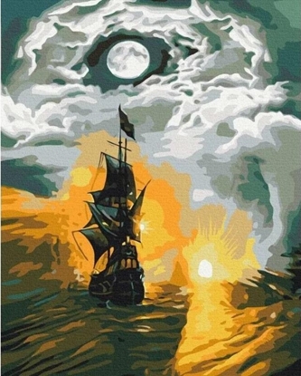 Picture of Malowanie po numerach - Statek w burzy 40x50cm