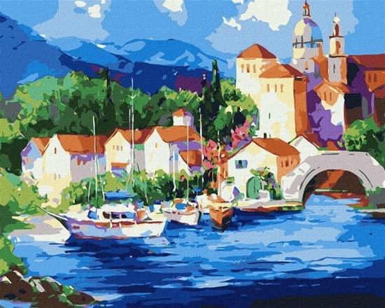 Изображение Malowanie po numerach - U podnóa gór 40x50cm