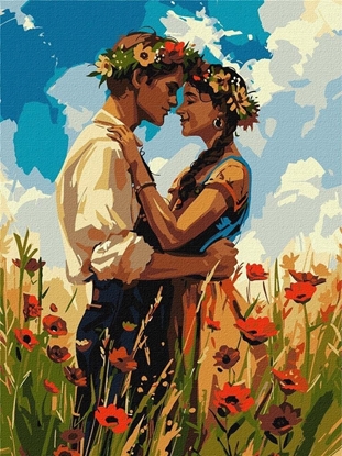 Picture of Malowanie po numerach - Zakochana para 30x40cm