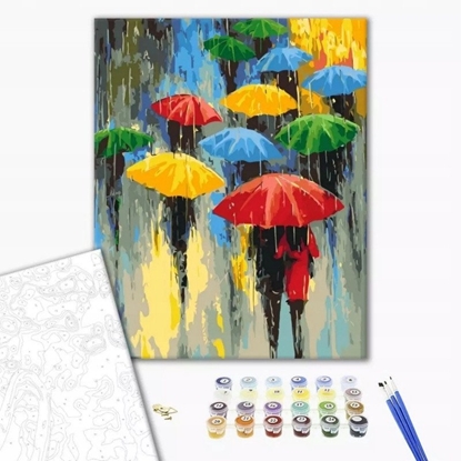 Picture of BRUSHME Malowanie po numerach BRUSHME, 40x50 cm, paleta deszczu, 1 szt., w pudeku