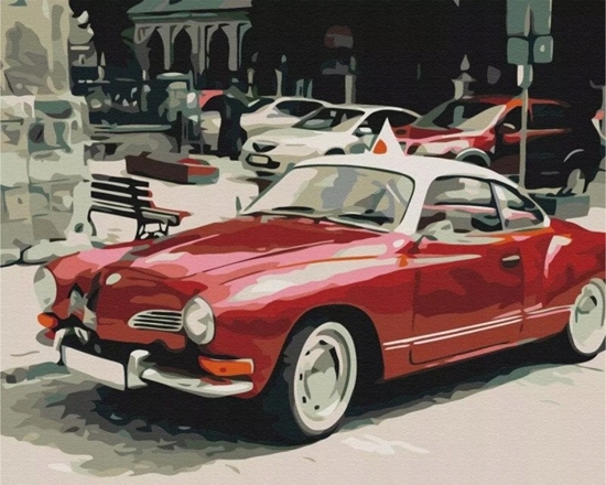 Picture of Malowanie po numerach BRUSHME, 40x50 cm, retro na drogach miasta, 1 szt., w pudeku