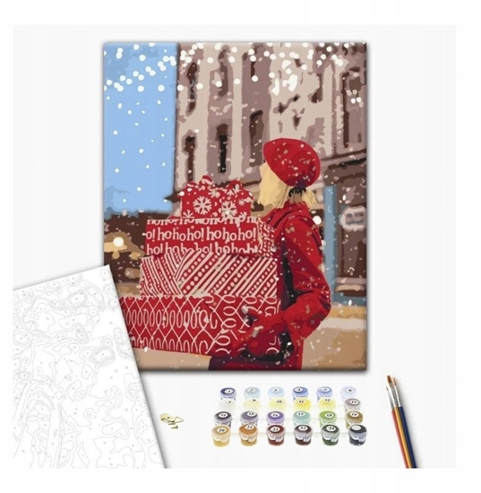 Picture of Malowanie po numerach BRUSHME, 40x50 cm, witeczny nastrój, 1 szt., w pudeku