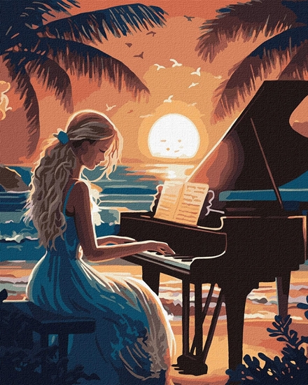 Picture of Malowanie po numerach IDEYKA, 40x50 cm, harmonia dwików, 1 szt., w pudeku