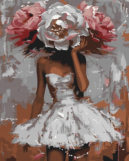 Picture of Malowanie po numerach IDEYKA, 40x50cm, metallic, kwiatowa zagadka, 1 szt., w pudeku