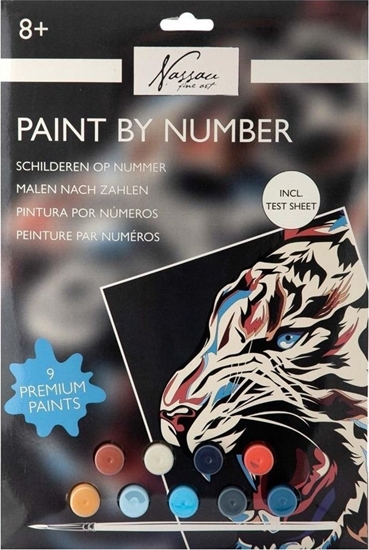 Picture of Malowanie po numerach na kartonie - Tygrys