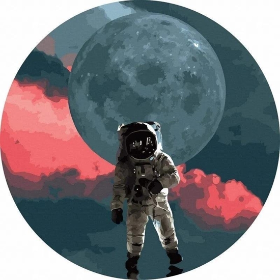 Picture of Malowanie po numerach okrge - Astronauta... 40cm