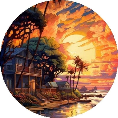 Picture of Malowanie po numerach okrge - Dom nad oceanem 40