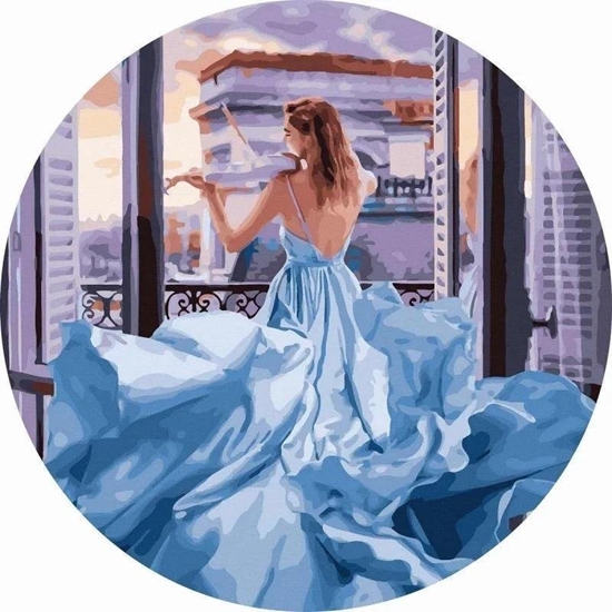 Picture of Twoje Hobby Malowanie po numerach okrge - Dziewczyna... 40cm