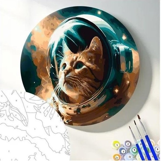 Picture of Twoje Hobby Malowanie po numerach okrge - Kosmos 40cm