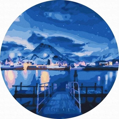 Picture of Malowanie po numerach okrge - Nocny widok 40cm