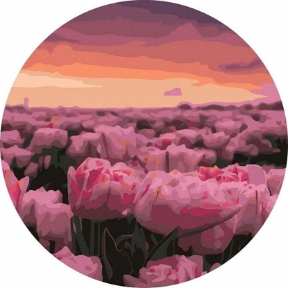 Picture of Malowanie po numerach okrge - Pole tulipanów 40