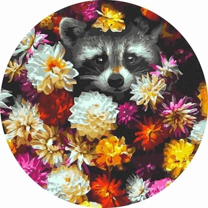 Picture of Malowanie po numerach okrge - Szop w kwiatach 40