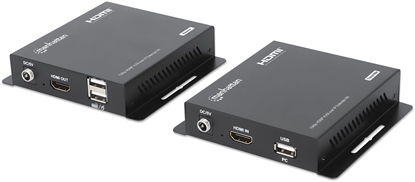 Picture of MANHATTAN 1080p60Hz HDMI KVM over IP Extender Set HDMI-Signalverl�ngerung bis 120m �ber ein Cat6-Patchkabel oder IP-f�higes Netzwerk