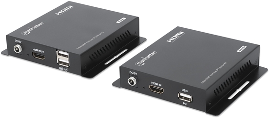 Picture of MANHATTAN 1080p60Hz HDMI KVM over IP Extender Set HDMI-Signalverl�ngerung bis 120m �ber ein Cat6-Patchkabel oder IP-f�higes Netzwerk