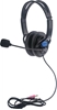 Picture of Manhattan Stereo Headset (Clearance Pricing), Lightweight, adjustable microphone, in-line volume control, padded cloth ear cushions, two 3.5mm jack input plugs, cable 2m, Black, 3 year warranty, Box