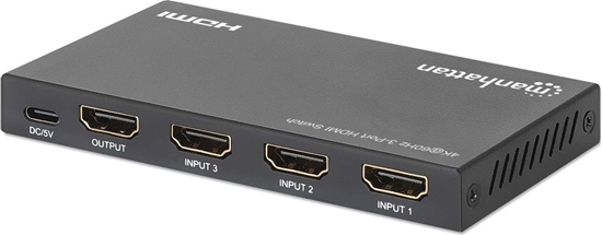 Picture of Manhattan Switch 3x HDMI 2.0 4K60Hz 3-Portowy Przecznik HDMI Automatyczny